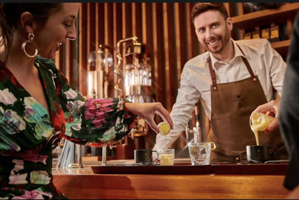 Starbucks oleato deconstructed,Anna Wong Stylist. Seattle wardrobe stylist.Seattle editorial stylist,Seattle commercial stylist, Ryan Conover as Iris Apfel,Moevir magazine editorial, for Iris,Mcklyn Cole,