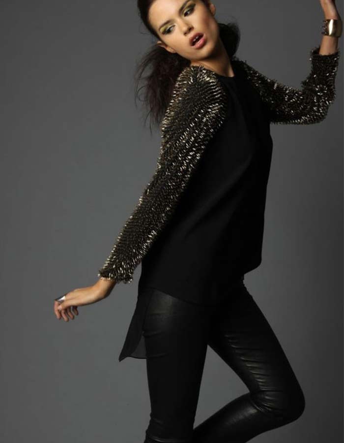 Anna Wong Stylist Alexander Wang dress beaded sleeve