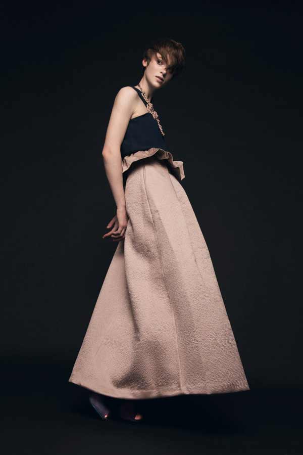 Anna Wong Stylist. Seattle wardrobe stylist,Seattle editorial stylist,Seattle commercial stylist,Woman posing in blush ball skirt.