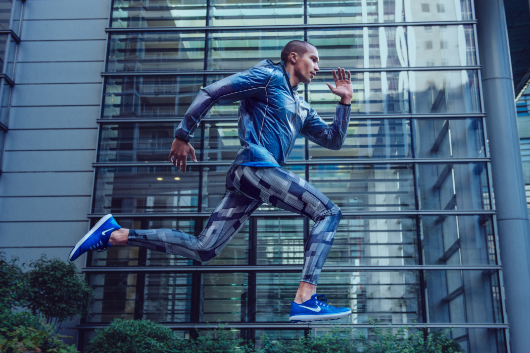 Anna Wong stylist. Male model running in athletic wearSeattle wardrobe stylist.Seattle commercial stylist.editorial stylist seattle. seattle mens wardrobe stylist. 